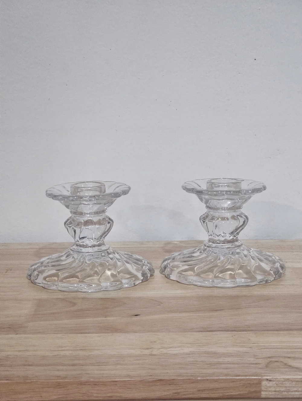 Set of Two Vintage Fostoria Candleholders
